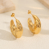 Stainless Steel C-shaped Stud Earrings PB8052-2