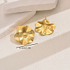 Exaggerated Brass Lotus Flower Stud Earrings CA7944-3
