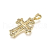 Brass Micro Pave Cubic Zirconia Pendants KK-Z100-33G-02-2