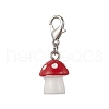 Plastic Mushroom Pendant Decoration HJEW-JM03197-4