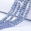 Electroplate Transparent Glass Beads Strands EGLA-A034-T4mm-Y02-1