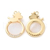Rack Plating Brass Shell Pendants KK-A183-32G-2