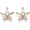 Brass Micro Pave Cubic Zirconia Pendants KK-R130-032-NF-1