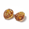 Golden Metal Enlaced Acrylic Beads X1-OACR-H019-09-3