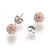 Sexy Valentines Day Gifts for Her 925 Sterling Silver Austrian Crystal Rhinestone Ball Stud Earrings Q286J201-3