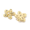 Brass Micro Pave Clear Cubic Zirconia Charms KK-Z044-19G-2