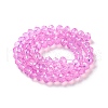 Baking Painted Transparent Glass Beads Strands DGLA-A034-J8MM-D05-2
