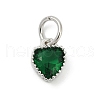 Brass Micro Pave Cubic Zirconia Pendants KK-H204-01P-06-1