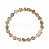 Natural Unakite Beads Stretch Bracelets for Women BJEW-JB11768-08-2