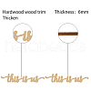 Word This Is Us Laser Cut Unfinished Basswood Wall Decoration WOOD-WH0113-102-3