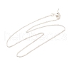 1mm Rack Plating Brass Cable Chain Adjustable Slider Necklaces for Women Men MAK-L044-55S-1