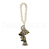Natural Wood Beads Door Hanging HJEW-JM03357-4