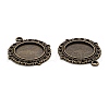 Tibetan Style Alloy Pendant Cabochon Settings TIBE-T003-08AB-NR-2