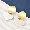 Two Tone Heart Brass Dangle Stud Earrings for Women EJEW-U057-02GP-A-3