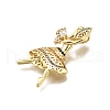 Rack Plating Brass Micro Pave Cubic Zirconia Pendants KK-D343-14G-C-2