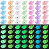70Pcs 7 Colors Luminous Translucent Resin Pendants RESI-SZ0003-36-1