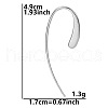 Irregular C Shape Stainless Steel Stud Earrings for Women NX3649-1-1