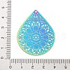 201 Stainless Steel Etched Metal Embellishments Pendants STAS-K257-42MC-3