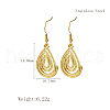 Stylish Stainless Steel Spiral Pendant Dangle Earrings for Daily Wear NP0587-3-1
