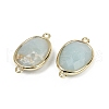Natural Amazonite Faceted Connector Charms G-K347-11G-18-2