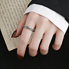 Auspicious Cloud Pattern 925 Sterling Silver Adjustable Cuff Rings FS-WG18D46-01-4