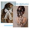 SUPERFINDINGS 6Pcs 2 Colors Lace Bowknot Polyester Alligator Hair Clips PHAR-FH0001-05-6