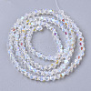 Electroplate Glass Beads Strands EGLA-Q118-3mm-C17-2