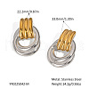 Stainless Steel Two Tone Stud Earrings MA4324-5-1