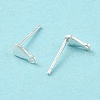 Teardrop 925 Sterling Silver Stud Earring Finddings STER-K174-14S-3