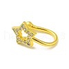 Clear Cubic Zirconia Hollow Star Clip on Nose Ring AJEW-F059-17G-3