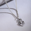 Halloween Skull Spider Stainless Steel Pendant Twisted Chain Necklaces WGFDFDE-01-3