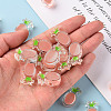 Transparent Enamel Acrylic Beads TACR-S155-002C-5