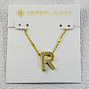 Brass Initial Pendant Necklaces for Women FS-WG8E27F-18-1