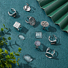 Unicraftale 24Pcs 12 Styles 201 with 304 Stainless Steel Open Cuff Findings FIND-UN0003-54-2