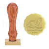 Olycraft Brass Wax Seal Stamp Head & Pearwood Handle Kit AJEW-OC0002-85D-1