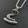 Vintage Stainless Steel Snake Pendant Necklaces for European and American Men BJ4181-2