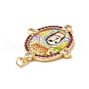 Brass Micro Pave Cubic Zirconia Pendants ZIRC-E006-02G-M-5