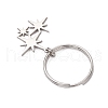 6Pcs 201 Stainless Steel Keychain KEYC-JKC01184-6