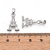 Brass Micro Pave Cubic Zirconia Pendants KK-T070-89P-3