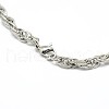 Tarnish Resistant Fashionable 304 Stainless Steel Rope Chain Necklaces STAS-A028-N056P-3