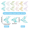   60Pcs 6 Colors Transparent Resin Pendants RESI-PH0001-69-4