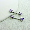 Heart Alloy Cubic Zirconia Nipple Barbell Rings WG1BFA6-02-1