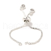 Rack Plating Adjustable Brass Box Chain Slider Bracelet Making KK-M285-03S-1