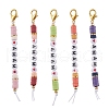 Mother's Day Pcs Polymer Clay & Acrylic Letter Mama Pendant Decorations HJEW-JM02959-1