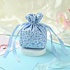 Cloth High Jacquard Flower Sugar Gift Drawstring Bags with Handle ST-CJ0004-01A-4