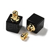 Natural Obsidian Perfume Bottle Pendants G-Z039-04G-03-2