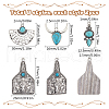 SUNNYCLUE 16Pcs 8 Style Resin Imitation Turquoise Pendants FIND-SC0007-68-2