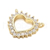 Brass Micro Pave Cubic Zirconia Pendants KK-Q006-28G-2