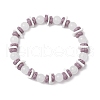 3Pcs Round Natural White Jade & Amazonite & Dyed Malaysia Jade Beads Stretch Bracelets BJEW-JB11818-3