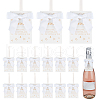 30Pcs Polyester Bowknot & Paper Card Pendant Decoration HJEW-OC00028-01-1